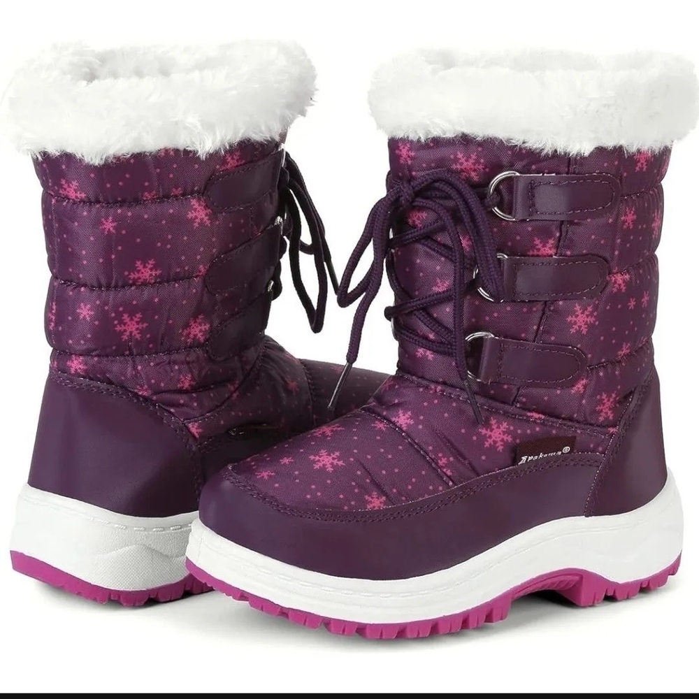 Cozy Purple Snow Boots for Kids
